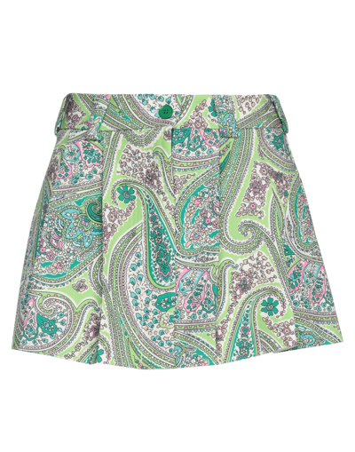 Shop Vicolo Woman Mini Skirt Emerald Green Size L Acetate, Viscose