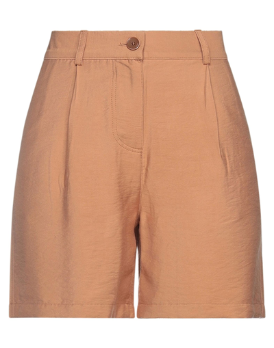 Pinko Woman Shorts & Bermuda Shorts Camel Size 6 Viscose, Polyamide In Beige