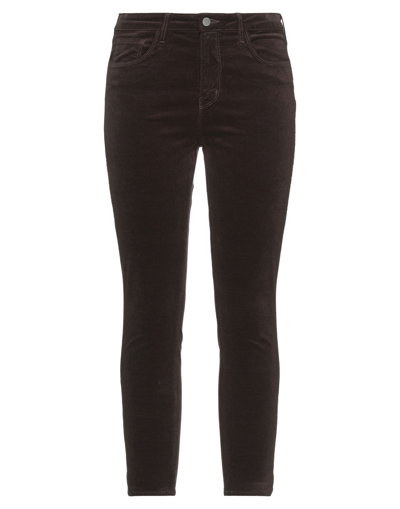 Shop L Agence L'agence Woman Pants Dark Brown Size 29 Cotton, Rayon, Elastane