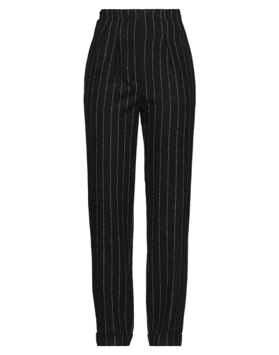 Moschino Woman Pants Black Size 8 Wool, Polyester, Polyamide, Acrylic, Elastane In Black