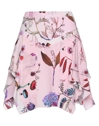 Shop Stella Mccartney Woman Mini Skirt Pink Size 8-10 Silk