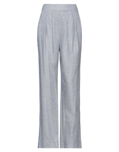 Shop Giorgio Armani Woman Pants Grey Size 14 Cotton, Polyester
