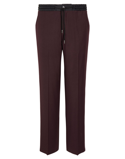 Shop 8 By Yoox Drawstring Wide Leg Trousers Man Pants Deep Purple Size 34 Polyester, Viscose