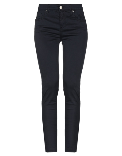 Fifty Four Woman Pants Midnight Blue Size 24 Cotton, Elastane In Blue