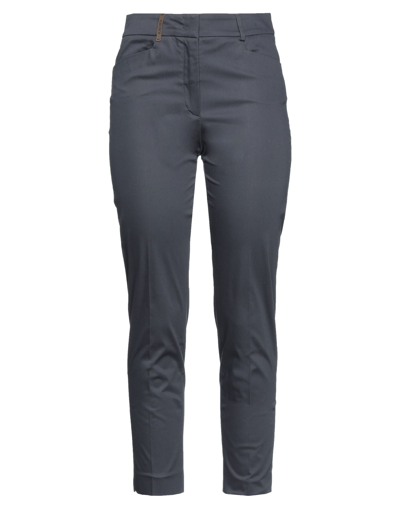 Shop Accuà By Psr Woman Pants Lead Size 4 Cotton, Elastane In Grey
