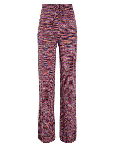 Shop 8 By Yoox Woman Pants Purple Size L Recycled Cotton, Cotton