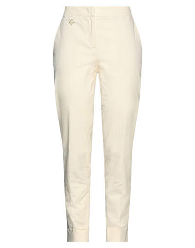 Shop Lorena Antoniazzi Woman Pants Ivory Size 6 Cotton, Elastane, Polyester In White