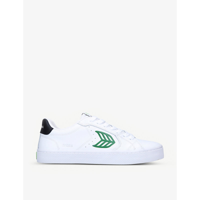 Shop Cariuma Salvas Branded Leather Low-top Trainers In White/comb
