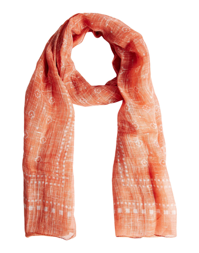 Shop Brunello Cucinelli Man Scarf Coral Size - Linen In Red