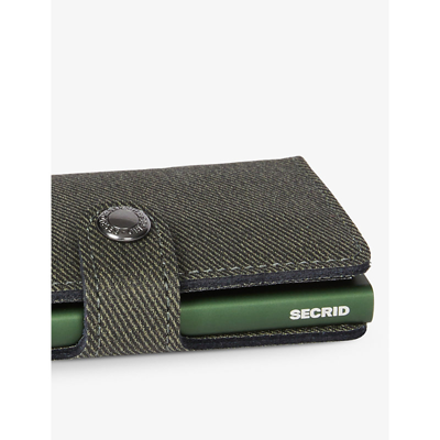 Shop Secrid Green Miniwallet Leather And Aluminium Wallet