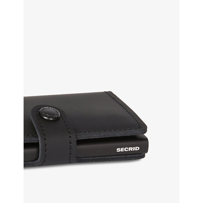 Shop Secrid Black Miniwallet Leather And Aluminium Wallet