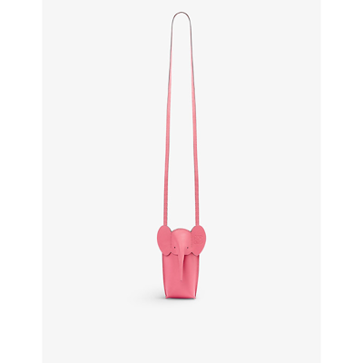 Shop Loewe Elephant Leather Cross-body Bag In Pink
