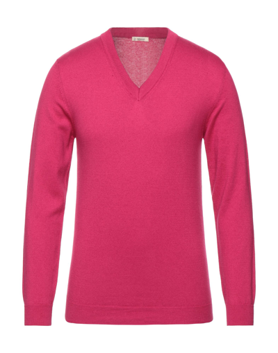 Shop Bellwood Man Sweater Fuchsia Size 42 Cotton, Wool In Pink