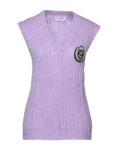 Shop Odi Et Amo Woman Sweater Light Purple Size 2 Acrylic, Mohair Wool, Polyamide, Wool