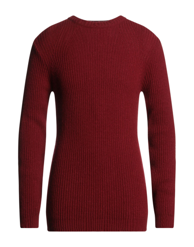 Shop Bl.11  Block Eleven Bl.11 Block Eleven Man Sweater Burgundy Size Xxl Acrylic In Red