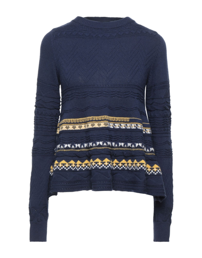 Shop High Sweaters In Dark Blue
