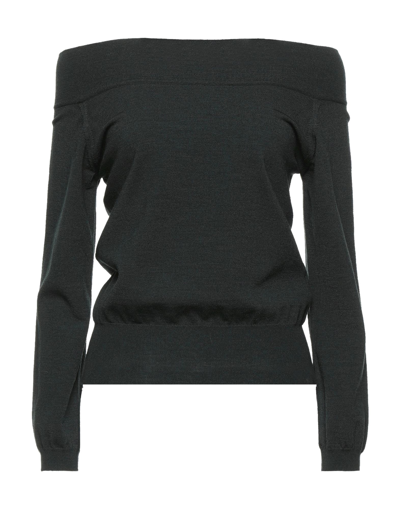 Shop Alpha Studio Woman Sweater Dark Green Size 10 Wool, Viscose, Polyamide