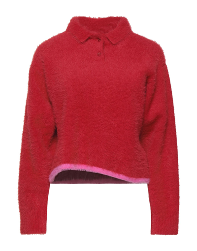 Shop Jacquemus Woman Sweater Red Size 4 Polyamide, Elastane