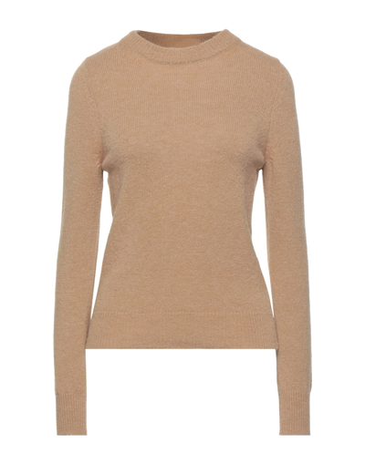 Shop Messagerie Woman Sweater Camel Size 4 Acrylic, Nylon, Wool, Viscose In Beige