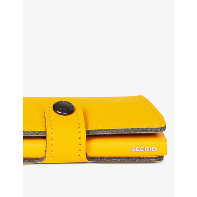 Secrid Miniwallet Faux-leather And Metal Wallet In Ochre | ModeSens