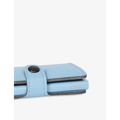 Shop Secrid Miniwallet Faux-leather And Metal Cardholder In Sky Blue
