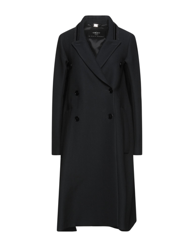 Shop High Coats In Dark Blue