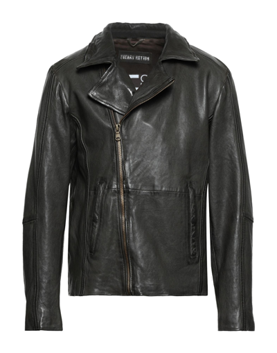 Shop Freaky Nation Man Jacket Dark Brown Size L Soft Leather