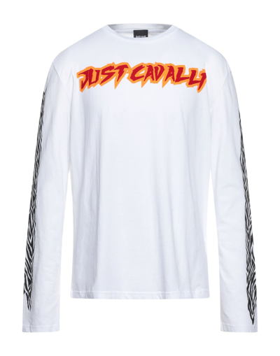 Shop Just Cavalli Man T-shirt White Size Xl Cotton