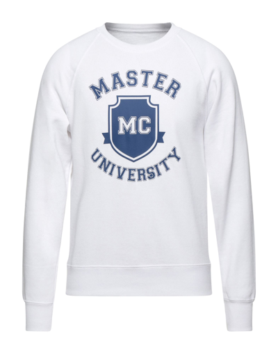 Shop Master Coat Man Sweatshirt White Size Xl Cotton, Polyester