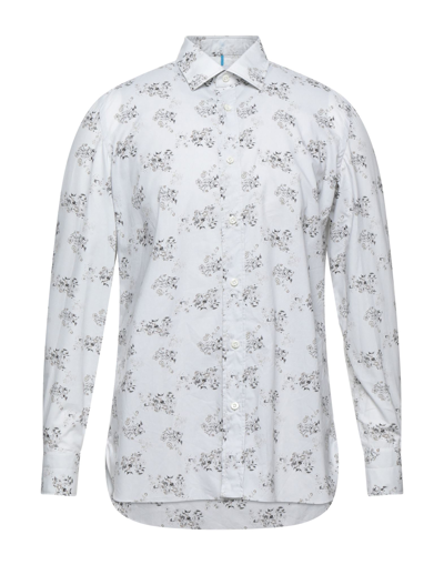 Shop Giampaolo Man Shirt Light Grey Size 16 Cotton