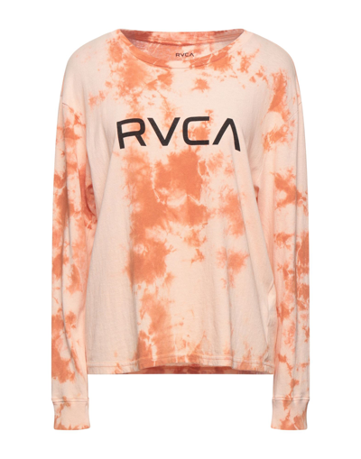 Shop Rvca Woman T-shirt Light Pink Size Xs Cotton