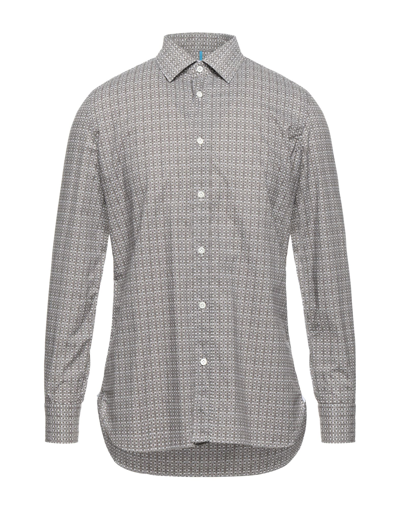 Shop Giampaolo Man Shirt Dove Grey Size 15 ¾ Cotton