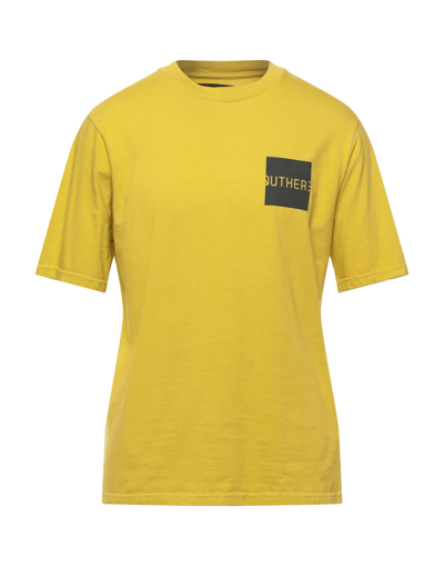 Shop Outhere Man T-shirt Ocher Size M Cotton In Yellow