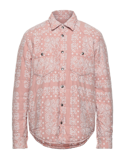 Shop Re-worked Man Shirt Light Pink Size S Cotton
