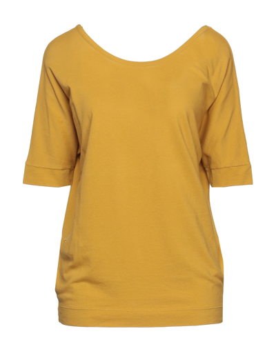 Shop Slowear Zanone Woman T-shirt Ocher Size M Cotton In Yellow