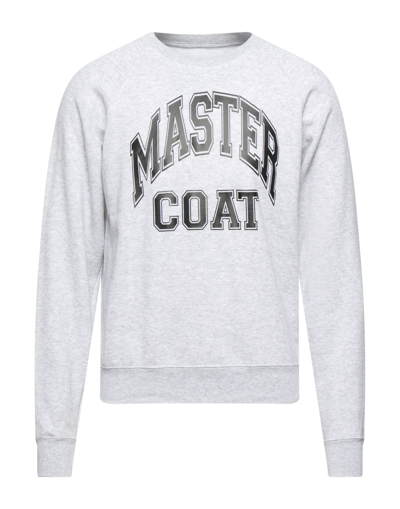 Shop Master Coat Man Sweatshirt Light Grey Size L Cotton, Polyester