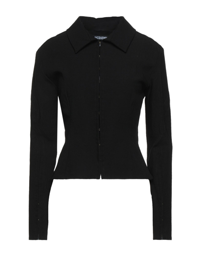 Shop Jacquemus Woman Shirt Black Size 4 Viscose, Linen, Elastane