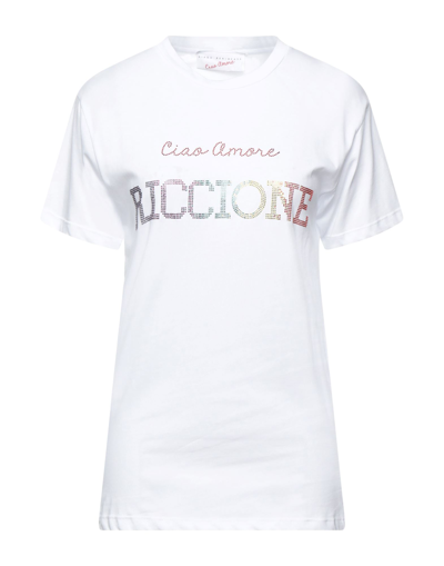 Shop Giada Benincasa Woman T-shirt White Size L Cotton