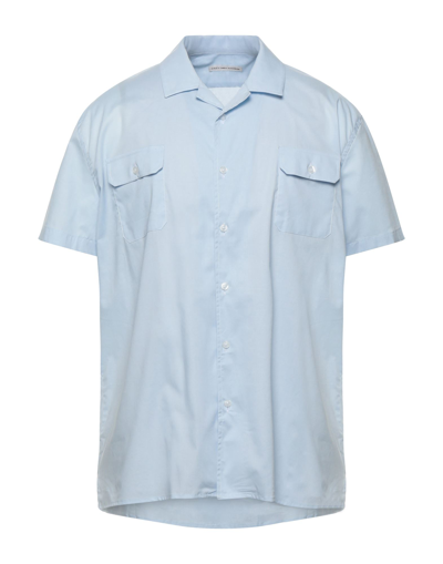 Shop Grey Daniele Alessandrini Man Shirt Sky Blue Size 15 ½ Cotton, Elastane