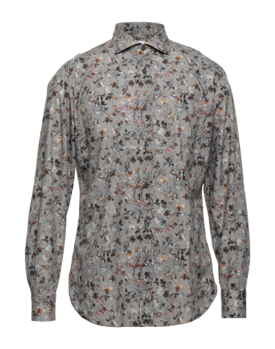 Shop Giampaolo Man Shirt Grey Size 15 ¾ Cotton