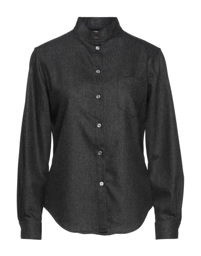 Shop Giorgio Armani Woman Shirt Steel Grey Size 6 Virgin Wool, Cashmere, Elastane