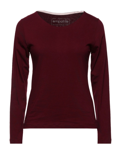 Shop Empathie Woman T-shirt Burgundy Size Xl Cotton In Red