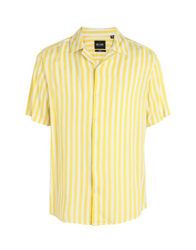 Shop Only & Sons Man Shirt Yellow Size M Ecovero Viscose