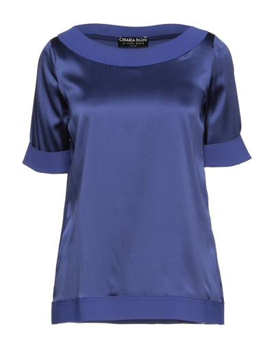 Shop Chiara Boni La Petite Robe Blouses In Dark Blue