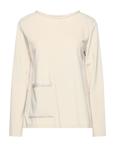 Shop Diana Gallesi Woman T-shirt Beige Size 10 Polyamide, Polyester, Viscose, Elastane