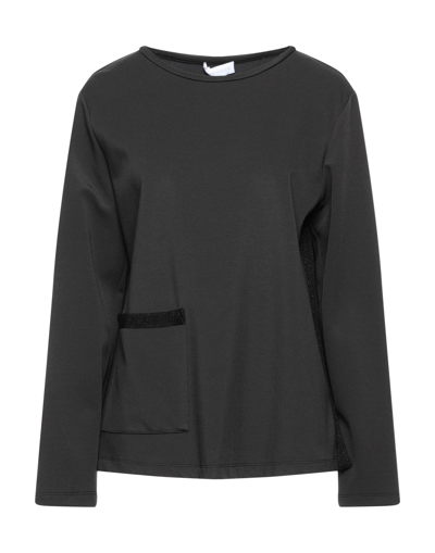 Shop Diana Gallesi Woman T-shirt Steel Grey Size 12 Polyamide, Polyester, Viscose, Elastane