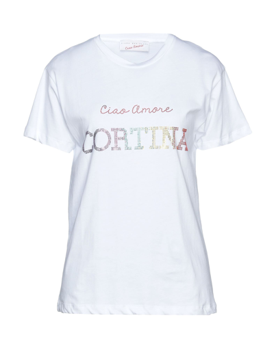 Shop Giada Benincasa Woman T-shirt White Size L Cotton
