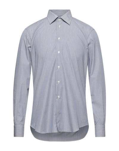 Shop Angelo Nardelli Man Shirt Midnight Blue Size 15 ¾ Cotton