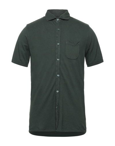 Shop R3d Wöôd Man Shirt Dark Green Size S Cotton