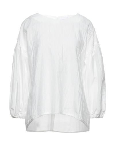 Shop Unlabel Woman Blouse White Size 6 Viscose, Linen